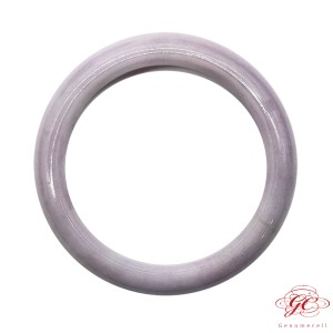 【肌容雪】緬甸天然A貨翡翠粉紫羅蘭翡翠手鐲 編號734(鐲寬58.6mm #18.5號)