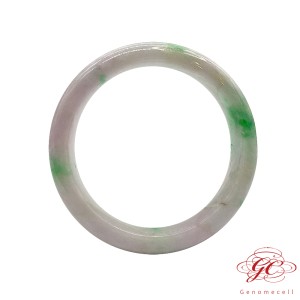【肌容雪】緬甸天然A貨翡翠春帶彩陽綠翡翠手鐲 編號750 (鐲寬58mm #18.5號  )