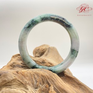 【肌容雪】緬甸天然A貨翡翠飄花翡翠手鐲  編號767(鐲寬57.7mm #18.5號 )