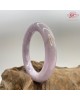 【肌容雪】緬甸天然A貨翡翠粉紫灑黑粉胖手鐲 編號783(鐲寬54.6mm #17號  )