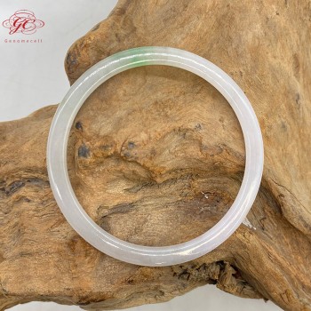 ★★★瑕疵品★★★【肌容雪】緬甸天然A貨翡翠冰春彩叮噹手鐲 編號785( 鐲寬56.8mm #18號 )