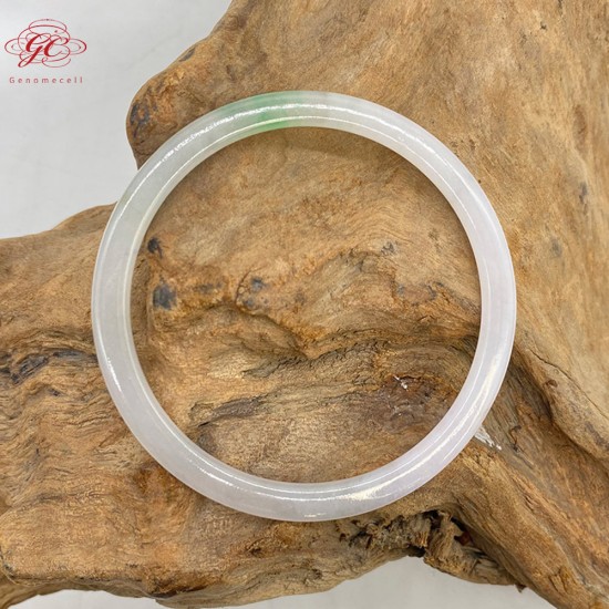 ★★★瑕疵品★★★【肌容雪】緬甸天然A貨翡翠冰春彩叮噹手鐲 編號785( 鐲寬56.8mm #18號 )