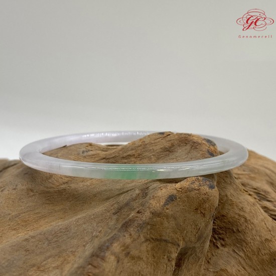 ★★★瑕疵品★★★【肌容雪】緬甸天然A貨翡翠冰春彩叮噹手鐲 編號785( 鐲寬56.8mm #18號 )