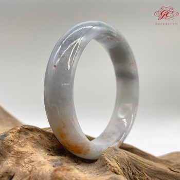 【肌容雪】天然緬甸A貨冰多彩灑金翡翠手鐲 編號787 (鐲寬55.8mm #18號  )