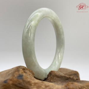 【肌容雪】天然緬甸A貨冰種粉黃翡翠胖圓手鐲 編號788 (鐲寬54.5mm #17.5號  )