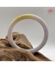 【肌容雪】天然緬甸A貨粉紫黃翡翠原條手鐲 編號792 (鐲寬57mm #18號)