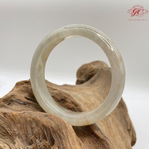 【肌容雪】緬甸天然A貨翡翠膠潤撒金正裝手鐲 編號814(鐲寬54.9mm #17.5號)