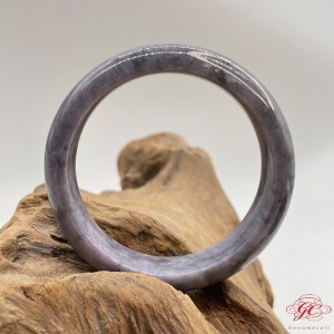 ★★★瑕疵品★★★【肌容雪】緬甸天然A貨翡翠濃紫烏雞正裝手鐲 編號844(鐲寬58.6mm #19號)