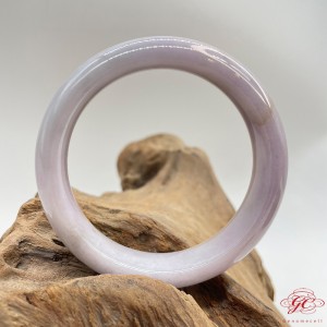 【肌容雪】天然緬甸A貨紫羅蘭翡翠寬版手鐲 編號846(鐲寬58.7mm #19號)