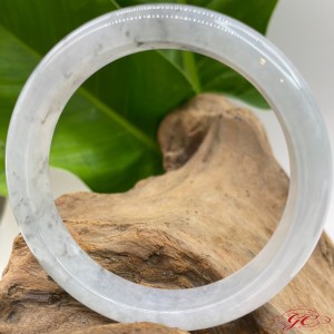 【肌容雪】緬甸天然A貨翡翠白月光翡翠手鐲  編號851(鐲寬55.2mm #18號)