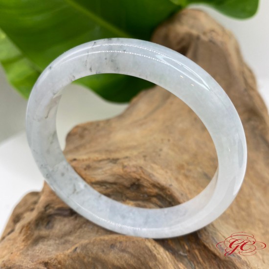 【肌容雪】緬甸天然A貨翡翠白月光翡翠手鐲  編號851(鐲寬55.2mm #18號)