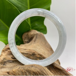 【肌容雪】緬甸天然A貨翡翠白月光翡翠手鐲  編號851(鐲寬55.2mm #18號)