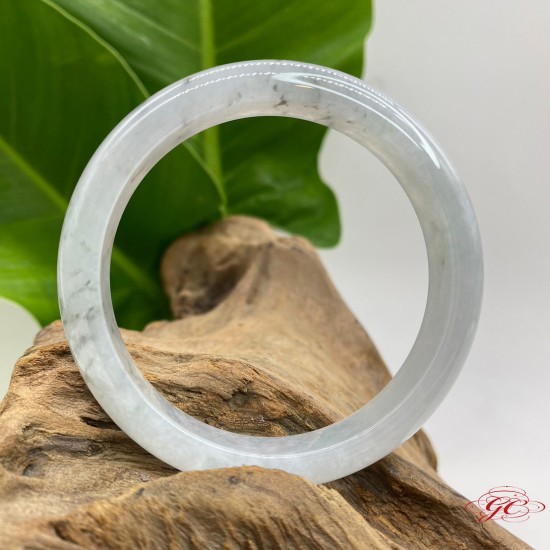 【肌容雪】緬甸天然A貨翡翠白月光翡翠手鐲  編號851(鐲寬55.2mm #18號)