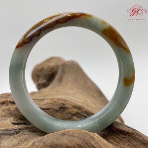 【肌容雪】天然緬甸A貨紅翡翠外瓶內圓復古手鐲 編號858(鐲寬54mm #17.5號)