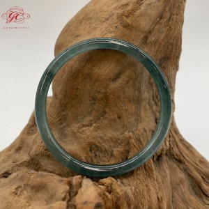 【肌容雪】天然緬甸A貨綠底飄花翡翠美人手鐲 編號868(鐲寬54.2mm #17.5號)
