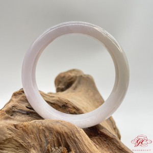 【肌容雪】緬甸天然A貨翡翠粉春彩翡翠手鐲 編號873(鐲寬61.8mm #20號)