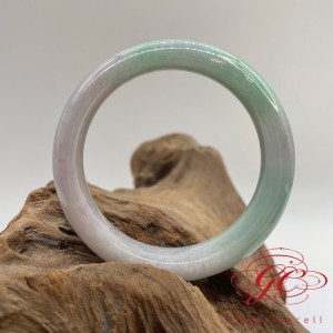 【肌容雪】緬甸天然A貨翡翠春彩翡翠手鐲 編號878(鐲寬56.2mm #18號)