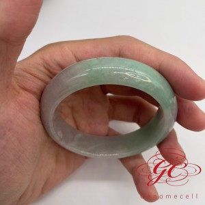 【肌容雪】緬甸天然A貨翡翠春彩翡翠手鐲 編號878(鐲寬56.2mm #18號)