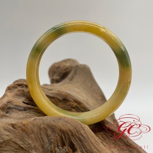 【肌容雪】緬甸天然A貨翡翠皇家綠特色美手鐲 編號882(鐲寬56.4mm #18號)