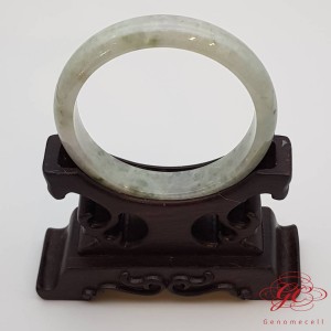 【肌容雪】天然緬甸翡翠飄花手鐲A貨-編號91 (鐲寬57.1mm #18.5號)