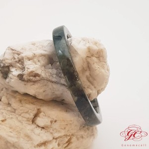【肌容雪】緬甸天然A貨翡翠古色古香手鐲 編號980(鐲寬57.2mm #18.5號)