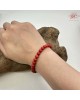 【肌容雪】丹心守念圓珠款硃砂手串附收納錦盒 編號C02