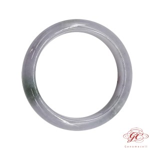 【肌容雪】天然緬甸冰芹飄花翡翠手鐲A貨 編號253 (鐲寬56.5mm #18號)
