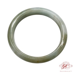 【肌容雪】天然緬甸糯冰翡翠特色手鐲A貨 編號56 (鐲寬63.3mm #20.5號)