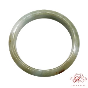 【肌容雪】天然緬甸糯冰翡翠特色手鐲A貨 編號56 (鐲寬63.3mm #20.5號)