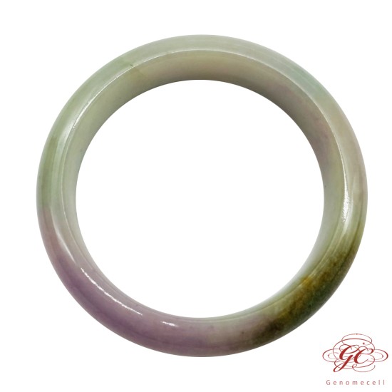 【肌容雪】天然緬甸粉春帶彩翡翠手鐲A貨 編號60 (鐲寬53.3mm #17號) 【肌容雪】天然緬甸粉春帶彩翡翠手鐲A貨 編號60 (鐲寬53.3mm #17號)