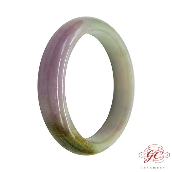 【肌容雪】天然緬甸粉春帶彩翡翠手鐲A貨 編號60 (鐲寬53.3mm #17號) 【肌容雪】天然緬甸粉春帶彩翡翠手鐲A貨 編號60 (鐲寬53.3mm #17號)