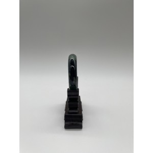 【肌容雪】天然緬甸A貨綠飄花翡翠特色手鐲 編號75 (鐲寬54.8mm #17.5號)