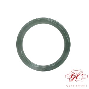 【肌容雪】天然緬甸A貨冰飄花翡翠圓條手鐲 編號214 (鐲寬54.9mm #17.5號)