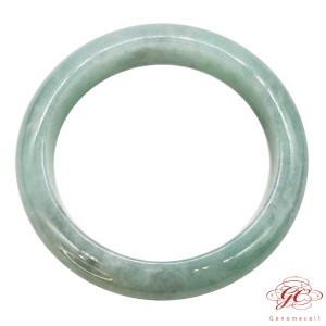 【肌容雪】天然緬甸冰芹翡翠手鐲A貨 編號239 (鐲寬57mm #18.5號)