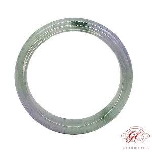 【肌容雪】天然緬甸A貨紫底飄花彩翡翠手鐲 編號251(鐲寬55.1mm #18號)