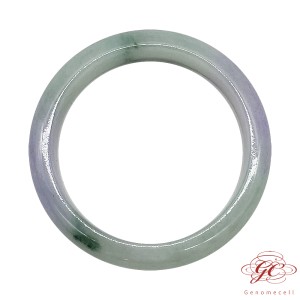 【肌容雪】天然緬甸A貨紫底飄花彩翡翠手鐲 編號251(鐲寬55.1mm #18號)