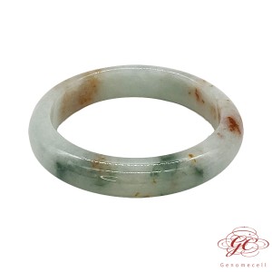 【肌容雪】天然緬甸紅加綠冰飄花翡翠手鐲A貨 編號254 (鐲寬55.3mm #18號)