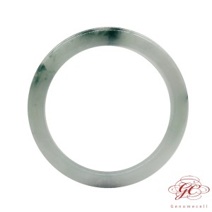 【肌容雪】緬甸天然A貨翡翠正冰飄花叮噹美鐲 編號354(鐲寬57.9mm #18.5號)