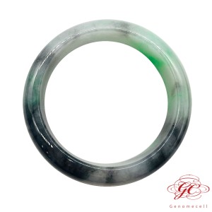 【肌容雪】緬甸天然A貨翡翠冰正陽綠烏雞美鐲 編號381 (鐲寬56mm #18號)