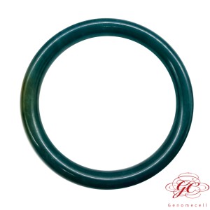 【肌容雪】天然緬甸A貨孔雀藍翡翠圓條美鐲 編號407 (鐲寬58.4mm #19號)