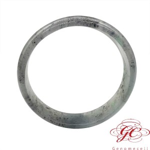 【肌容雪】緬甸天然A貨翡翠高冰烏雞公主鐲 編號412(鐲寬55.5mm #18號)