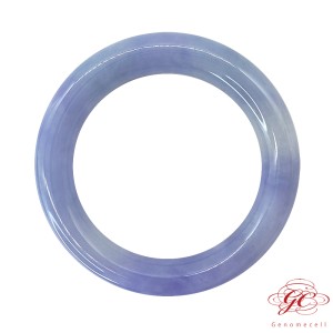 【肌容雪】緬甸天然A貨翡翠冰紫翡翠圓條手鐲 編號570  (鐲寬54.9mm #17.5號)