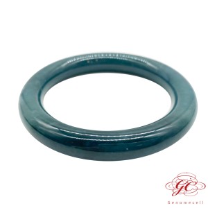 【肌容雪】緬甸天然A貨翡翠海水藍翡翠手鐲 編號684(鐲寬60.0mm #19.5號)