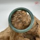 【肌容雪】天然緬甸A貨孔雀藍翡翠手鐲 編號06 (鐲寬56.8#18.5號)