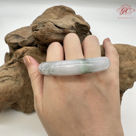 【肌容雪】天然緬甸A貨冰飄花翡翠平安鐲 編號07(鐲圍58.3mm#18.5號) 【肌容雪】天然緬甸A貨冰飄花翡翠平安鐲 編號07(鐲圍58.3mm#18.5號)