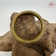 【肌容雪】天然緬甸A貨黃翡翠平安鐲 編號08(鐲圍58.5mm#18.5號)