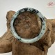 【肌容雪】天然緬甸A貨飄花翡翠平安鐲 編號10(鐲圍57.9mm#18號)