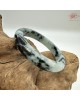 【肌容雪】天然緬甸A貨飄花翡翠平安鐲 編號10(鐲圍57.9mm#18號) 【肌容雪】天然緬甸A貨飄花翡翠平安鐲 編號10(鐲圍57.9mm#18號)