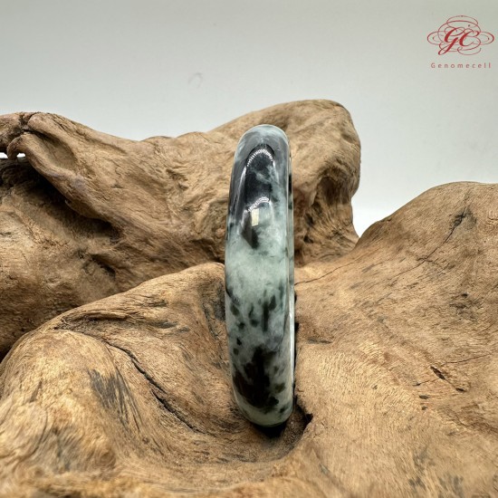 【肌容雪】天然緬甸A貨飄花翡翠平安鐲 編號10(鐲圍57.9mm#18號) 【肌容雪】天然緬甸A貨飄花翡翠平安鐲 編號10(鐲圍57.9mm#18號)