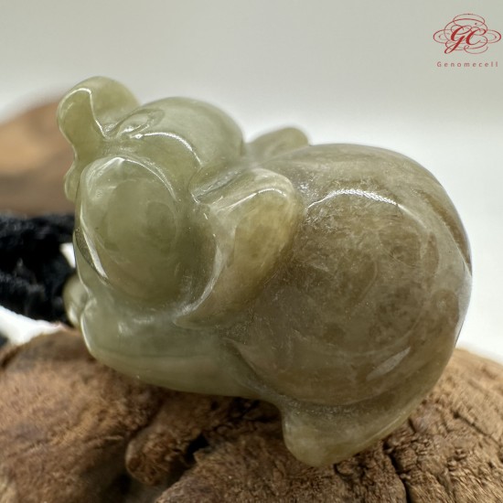 【肌容雪】天然緬甸A貨祥獸造型翡翠吊飾 編號11